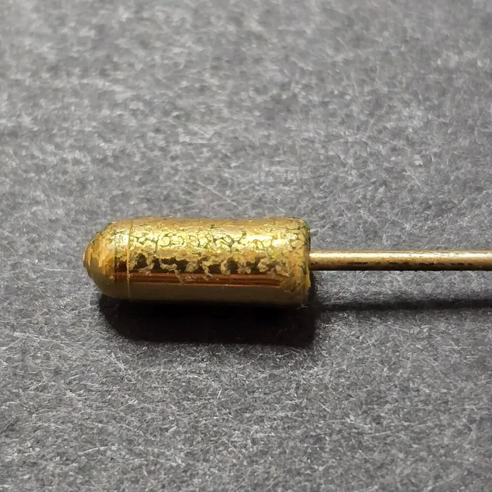 Vintage Miniature Screwdriver Stick Pin Gold Tone Tool Lapel Pin Unmarked 1940s